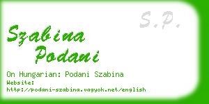 szabina podani business card